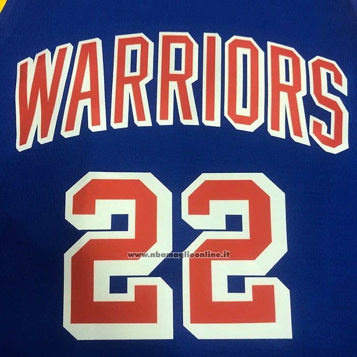 Maglia Golden State Warriors Andrew Wiggins #22 75th Anniversary Blu